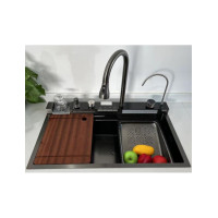 DİJİTAL ÇOK İŞLEVLİ PASLANMAZ ÇELİK LAVABO SETİ HB-C 9955NG